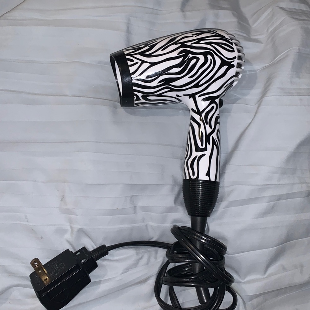 Zebra print hair dryer